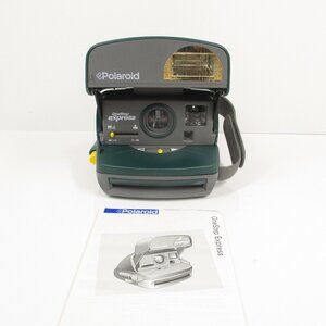 Polaroid Camera W Case & Manual Green Instant Film Camera One Step Express